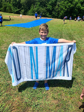 Load image into Gallery viewer, Multi-Colored Name Outline Personalized Beach Towel