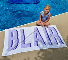 Load image into Gallery viewer, Shadow Block Personalized Beach Towel