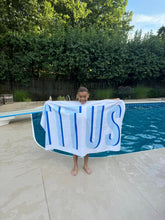 Load image into Gallery viewer, Shadow Block Personalized Beach Towel