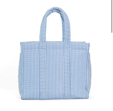 Load image into Gallery viewer, Chambray Stripe Quilted Go Go Tote