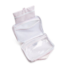 Load image into Gallery viewer, Pimlico Stripe Pink Bundle Up Hanging Toiletry Bag