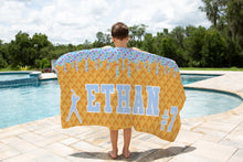 Load image into Gallery viewer, Boys Ice Cream Drip Baseball Personalized Beach Towel