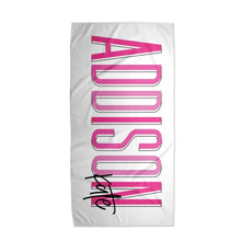 Load image into Gallery viewer, Multi-Colored Name Outline Personalized Beach Towel