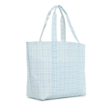 Load image into Gallery viewer, Pimlico Plaid Blue Jumbo X-Large Tote