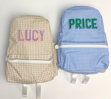 Load image into Gallery viewer, Gingham Backpack