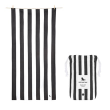 Load image into Gallery viewer, Quick Dry Beach Towel- Kamari Charcoal