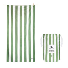 Load image into Gallery viewer, Quick Dry Beach Towel- Cayman Olive