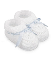 Load image into Gallery viewer, Hand Crocheted Socks with Ribbon