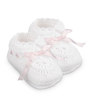 Load image into Gallery viewer, Hand Crocheted Socks with Ribbon