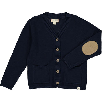 Boys Navy Cotton Cardigan