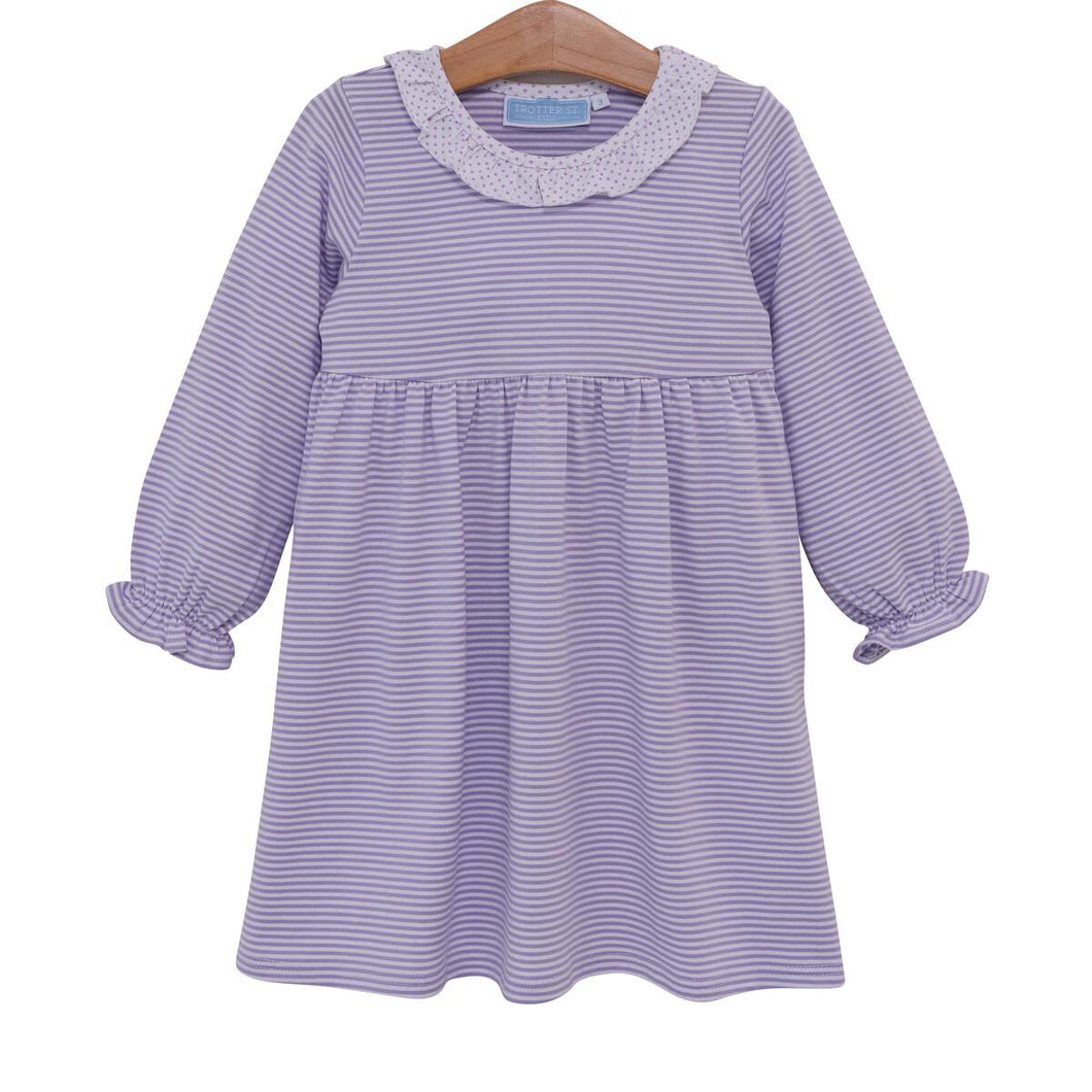 Lavender Stripe Georgia Dress