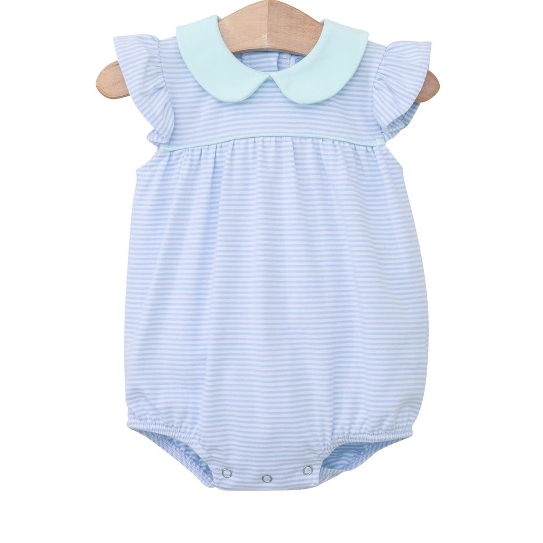 Girls Light Blue Stripe/Light Mint Genevieve Bubble