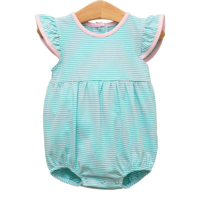 Girls Mint Stripe/Light Pink Lucy Bubble