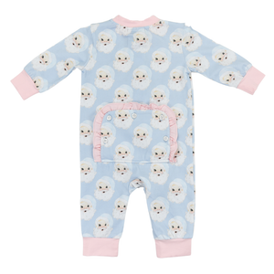 Girls Pink Santa Zipper Romper