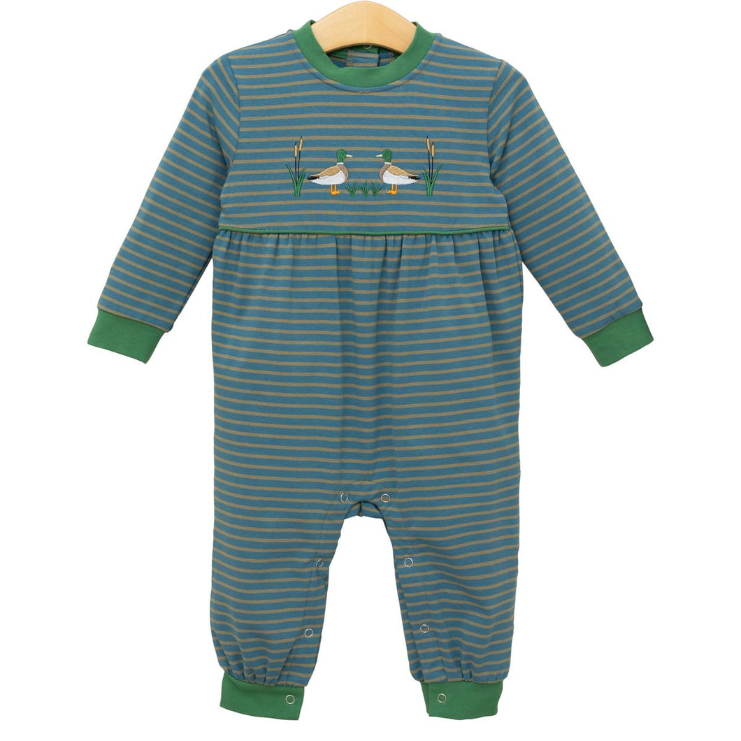 Boys Mallard Embroidery Romper