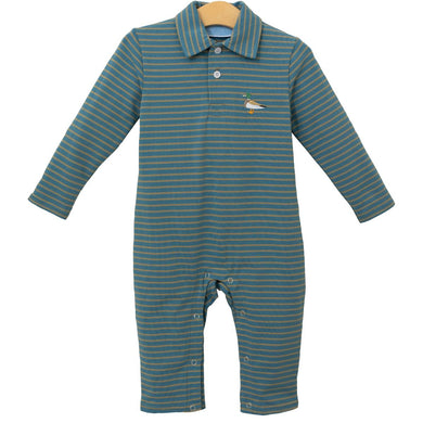 Boys Mallard Embroidery Polo Romper
