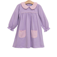 Load image into Gallery viewer, Girls Lavender/Lt Pink Stripe Abigail Dress