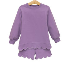 Load image into Gallery viewer, Girls Lavender Sophia Scalloped Set