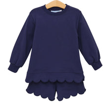Load image into Gallery viewer, Girls Navy Sophia Scalloped Set