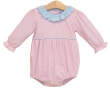Load image into Gallery viewer, Girls Light Pink Microgingham Amelia Bubble