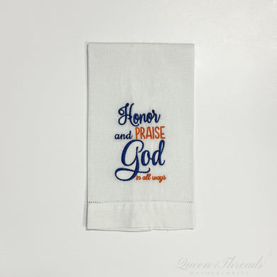 Honor and Praise God SLC Hand Towel