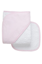 Load image into Gallery viewer, Pink Seersucker Stripe Hooded Towel Set