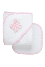 Load image into Gallery viewer, Bow Applique Hooded Towel Set