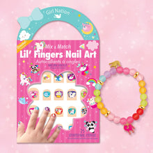 Load image into Gallery viewer, Unicorn Bracelet and Nail Sticker Gift Pack
