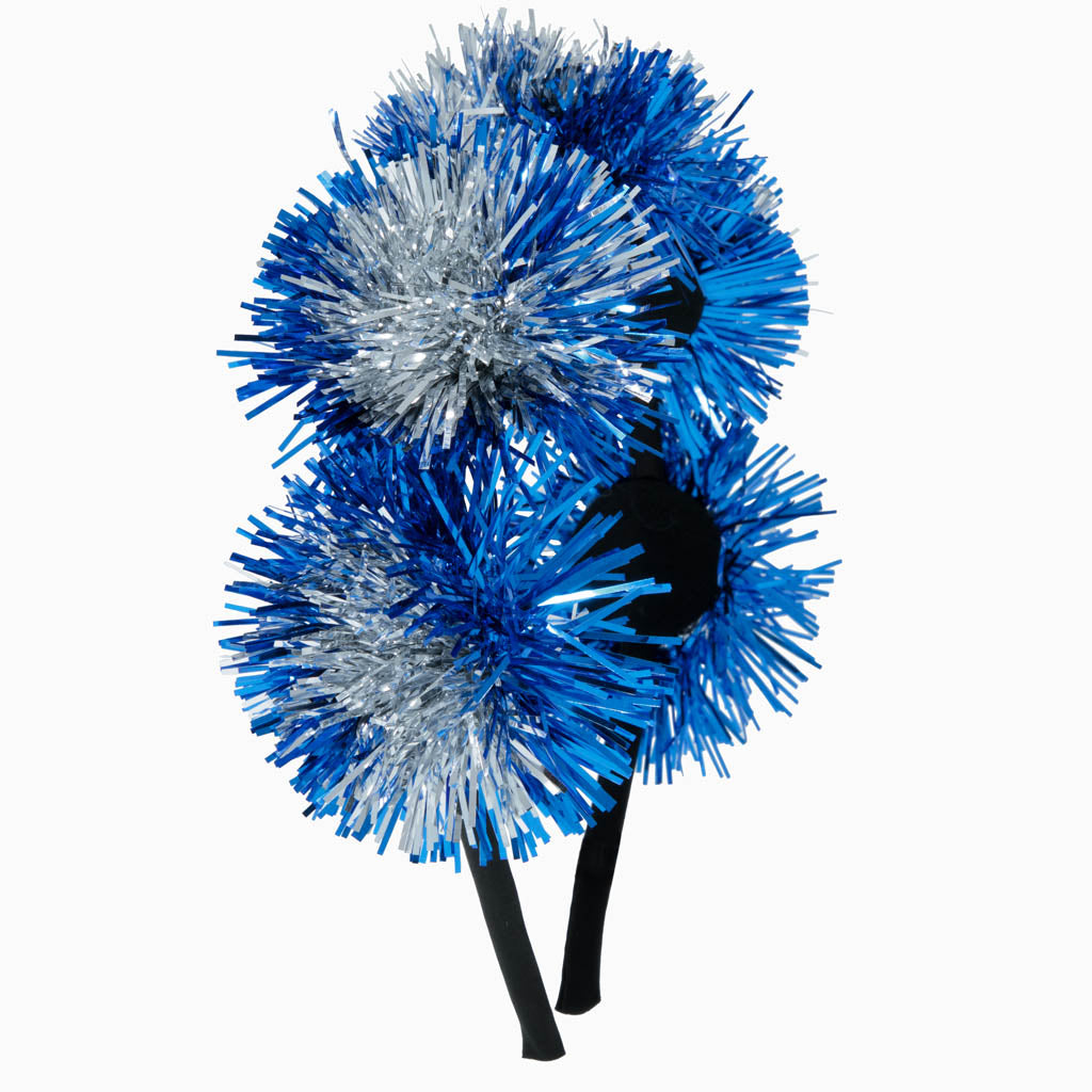 Royal Blue Pom Pom Tinsel Headband – Queen of Threads Monogramming