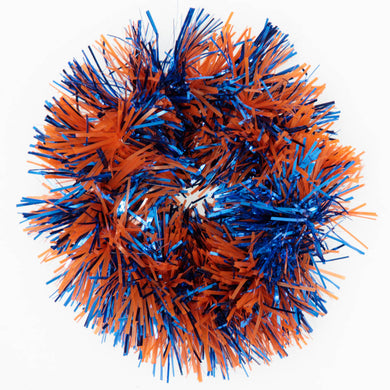 Royal & Orange Tinsel Scrunchie