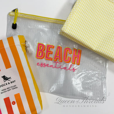 Clear Mesh Zipper Bag