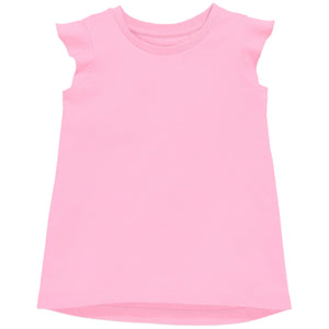 Girls Light Pink Ruffle Tee