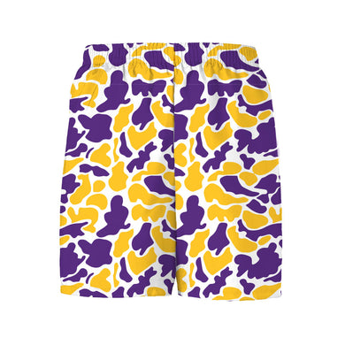 Boys Tiger Purple and Gold Camo Billy Shorts