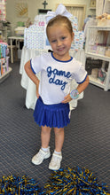 Load image into Gallery viewer, Royal Blue Game Day Tinsel Boxy Tee