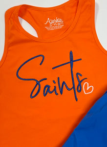 Orange Racer Back Tank Top