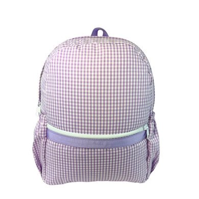 Lilac Gingham Medium Backpack