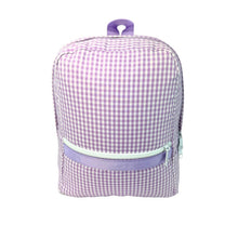 Load image into Gallery viewer, Lilac Gingham Small Backpack