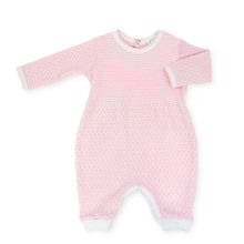Load image into Gallery viewer, Pink Knit Long Sleeve Paty Romper