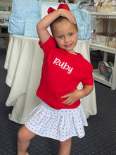 Load image into Gallery viewer, Red Short Sleeve Holly Shirt