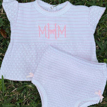 Load image into Gallery viewer, Pink Pinstripe Flutter Sleeve Paty Diaper Set