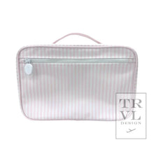 Load image into Gallery viewer, Pimlico Stripe Pink Bundle Up Hanging Toiletry Bag