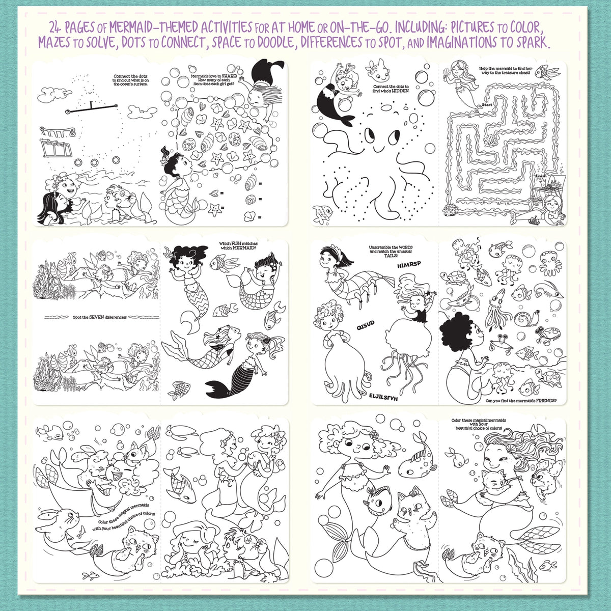 Mermaids Coloring Gift Pack – Queen of Threads Monogramming