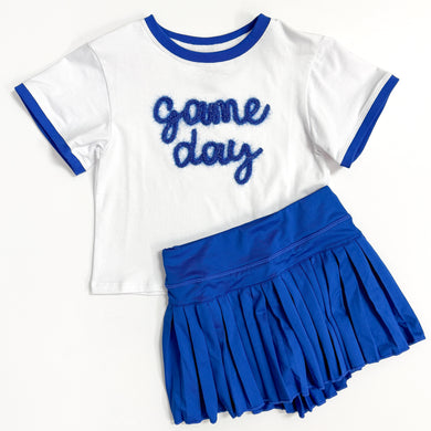 Royal Blue Game Day Tinsel Boxy Tee