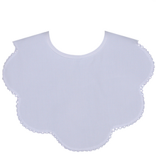 Load image into Gallery viewer, White Scallop Bib with Picot Trim