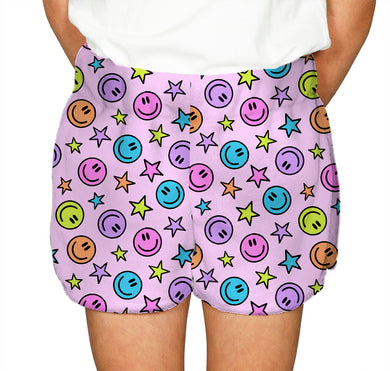 Smiley Face Fuzzy Shorts
