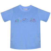 Load image into Gallery viewer, Boys Blue Construction Trucks Shirt