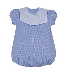 Load image into Gallery viewer, Girls Royal Blue Reese Bubble w/ Picot Trim Collar