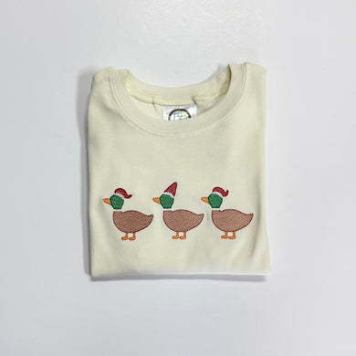 Ivory Christmas Duck Trio L/S Tee