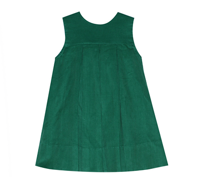 Girls Green Cord Nora Dress