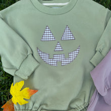 Load image into Gallery viewer, Sage Green Oversized Sweatshirt Pumpkin Bubble